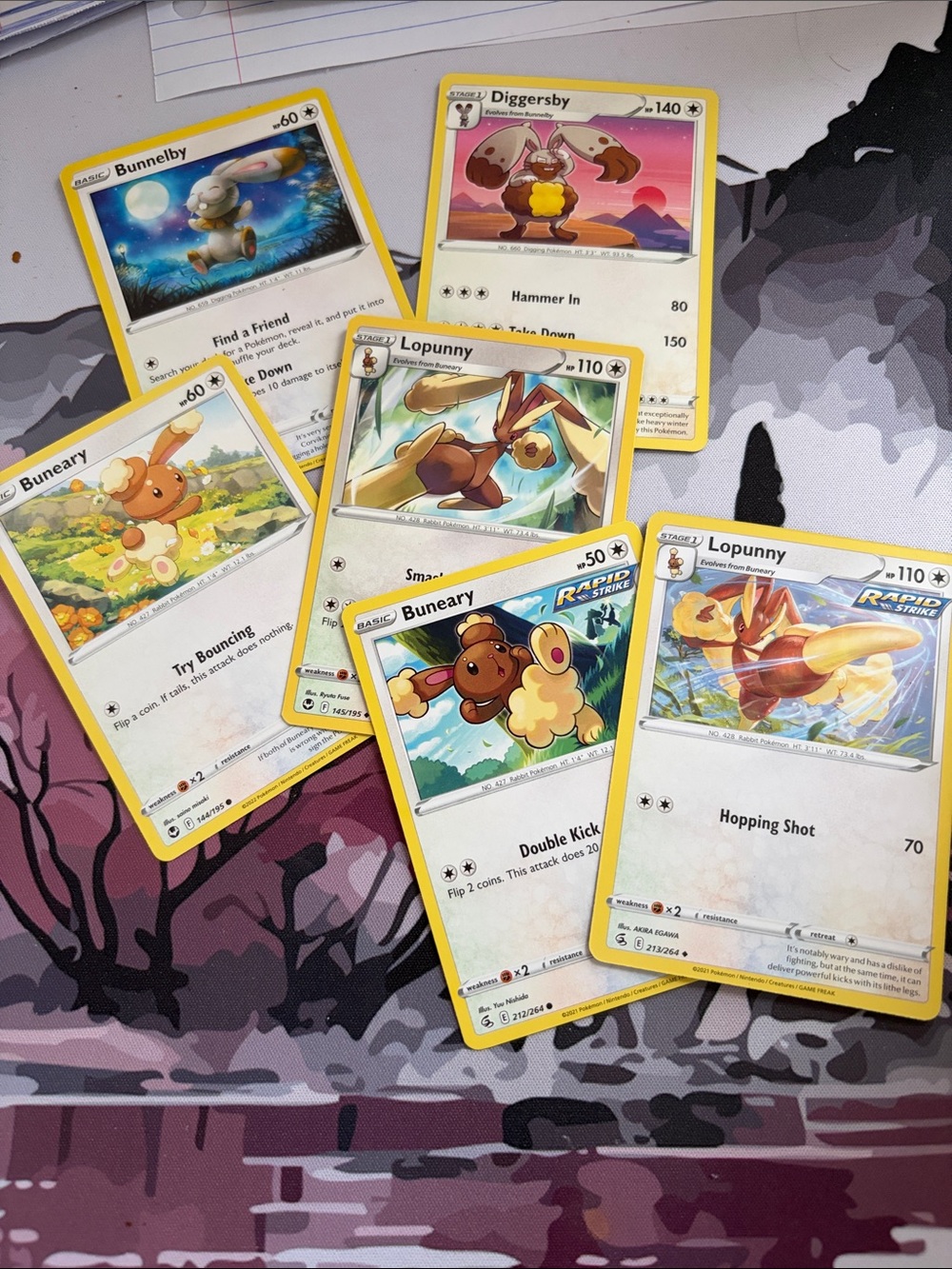 Buneary & Lopunny Evolution Line Lot | Fusion Strike + Silver Tempest | ✨5/$25